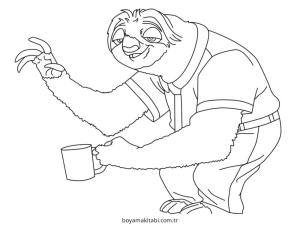 Zootropolis boyama sayfası – eğitici aktivite, yaratıcılık
