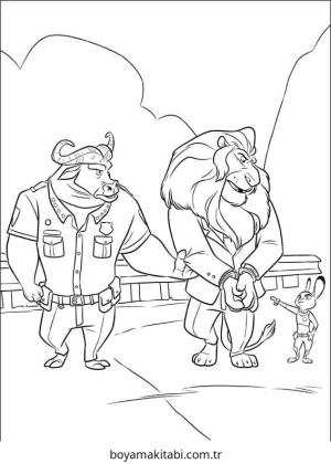Zootropolis boyama sayfası – boyama çalışması, yaratıcılığı geliştirir