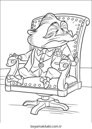 Zootropolis boyama sayfası – sanatsal çalışma, çocuklar için