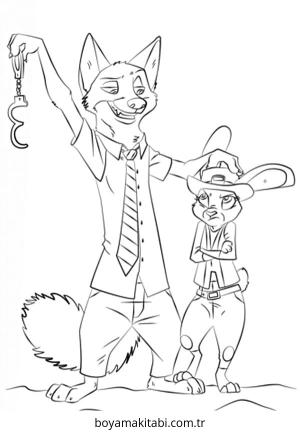 Zootropolis boyama sayfası – yaratıcılık, eğlenceli etkinlik