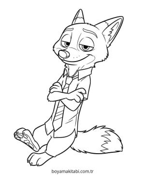 Zootropolis boyama sayfası – boyama etkinliği, çocuk aktivitesi