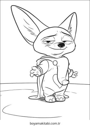 Zootropolis boyama sayfası – el becerilerini geliştirir, boyama çalışması