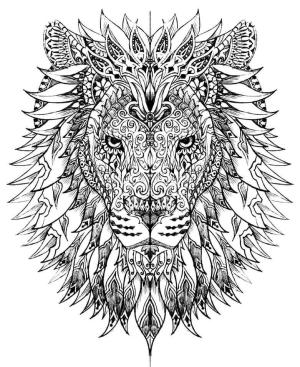 Zor boyama sayfası,  coloring page, Sert Aslan, 