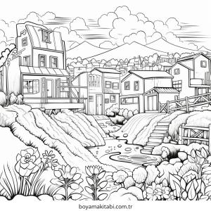 Zor boyama sayfası – çocuklar için, çizgi film temalı