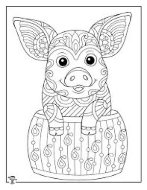 Zor boyama sayfası,  coloring page, Domuz Zor, 