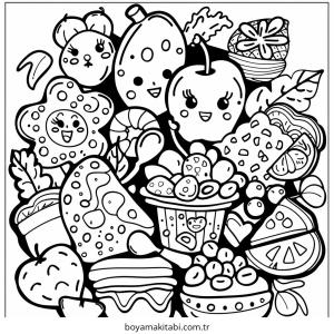 Zor boyama sayfası – sanatsal çalışma, çocuklar için