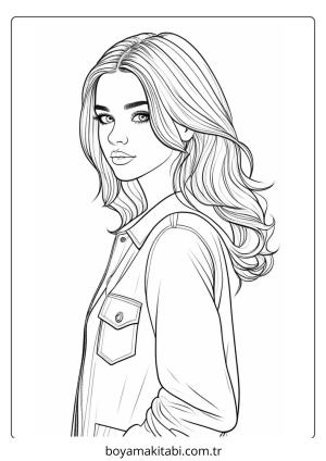 Zor boyama sayfası – basit çizim, kolay boyama