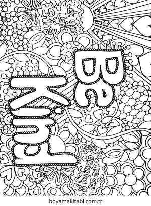 Zor boyama sayfası – sanatsal çalışma, çocuklar için