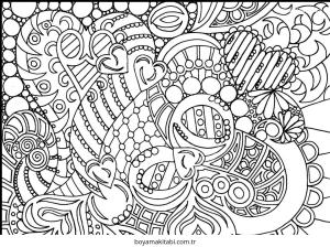 Zor boyama sayfası – sevimli karakter, sanatsal çalışma