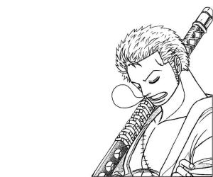 Roronoa Zoro boyama sayfası,  coloring page, Zoro Uyuyor, 