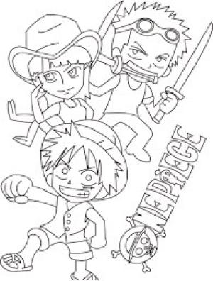 Roronoa Zoro boyama sayfası,  coloring page, Chibi Zoro, Luffy ve Robin, 