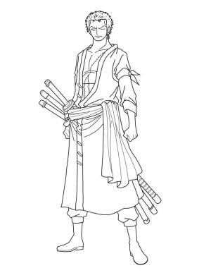 Roronoa Zoro boyama sayfası,  coloring page, Şaşırtıcı Zoro, 