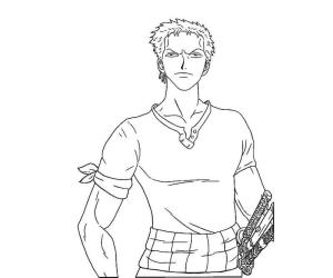 Roronoa Zoro boyama sayfası,  coloring page, Komik Zoro, 