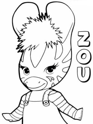 Zou boyama sayfası,  coloring page, Sevimli Zou, 