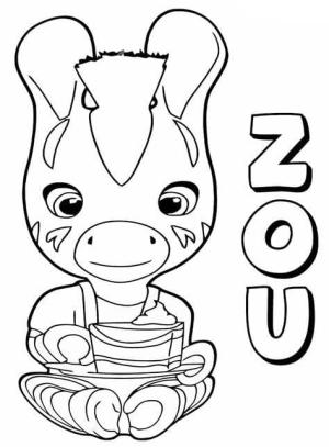 Zou boyama sayfası,  coloring page, Güzel Zou, 