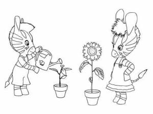 Zou boyama sayfası,  coloring page, Zou ve Arkadaş, 