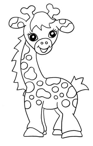 Zürafa boyama sayfası, Giraffes coloring page, Zürafa Eğlenceli, 