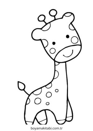 Zürafa boyama sayfası – keyifli zaman, renkli çizimler