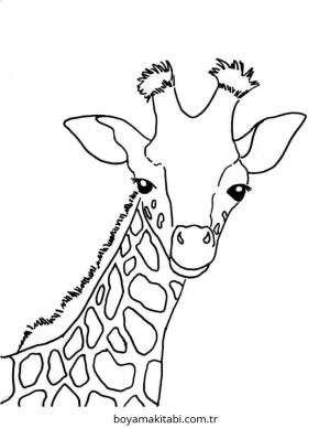 Zürafa boyama sayfası – çocuk aktivitesi, PDF indir