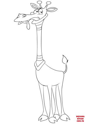 Zürafa boyama sayfası, Giraffes coloring page, , giraffes cartoon giraffe with neck brace 