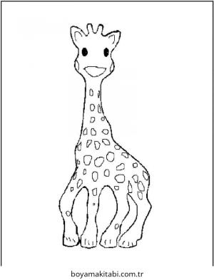 Zürafa boyama sayfası – el becerilerini geliştirir, boyama çalışması