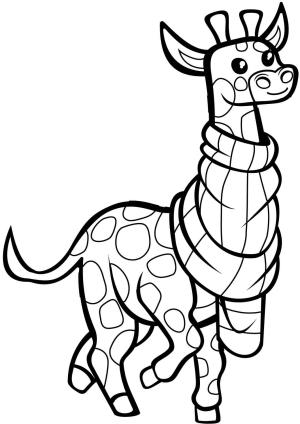 Zürafa boyama sayfası, Giraffes coloring page, Tatlı Zürafa, 