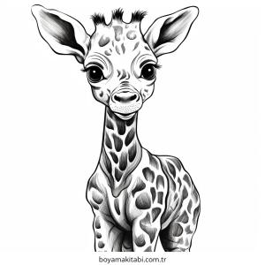 Zürafa boyama sayfası – yaratıcılığı geliştirir, keyifli zaman
