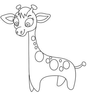 Zürafa boyama sayfası, Giraffes coloring page, Büyük Zürafa, 