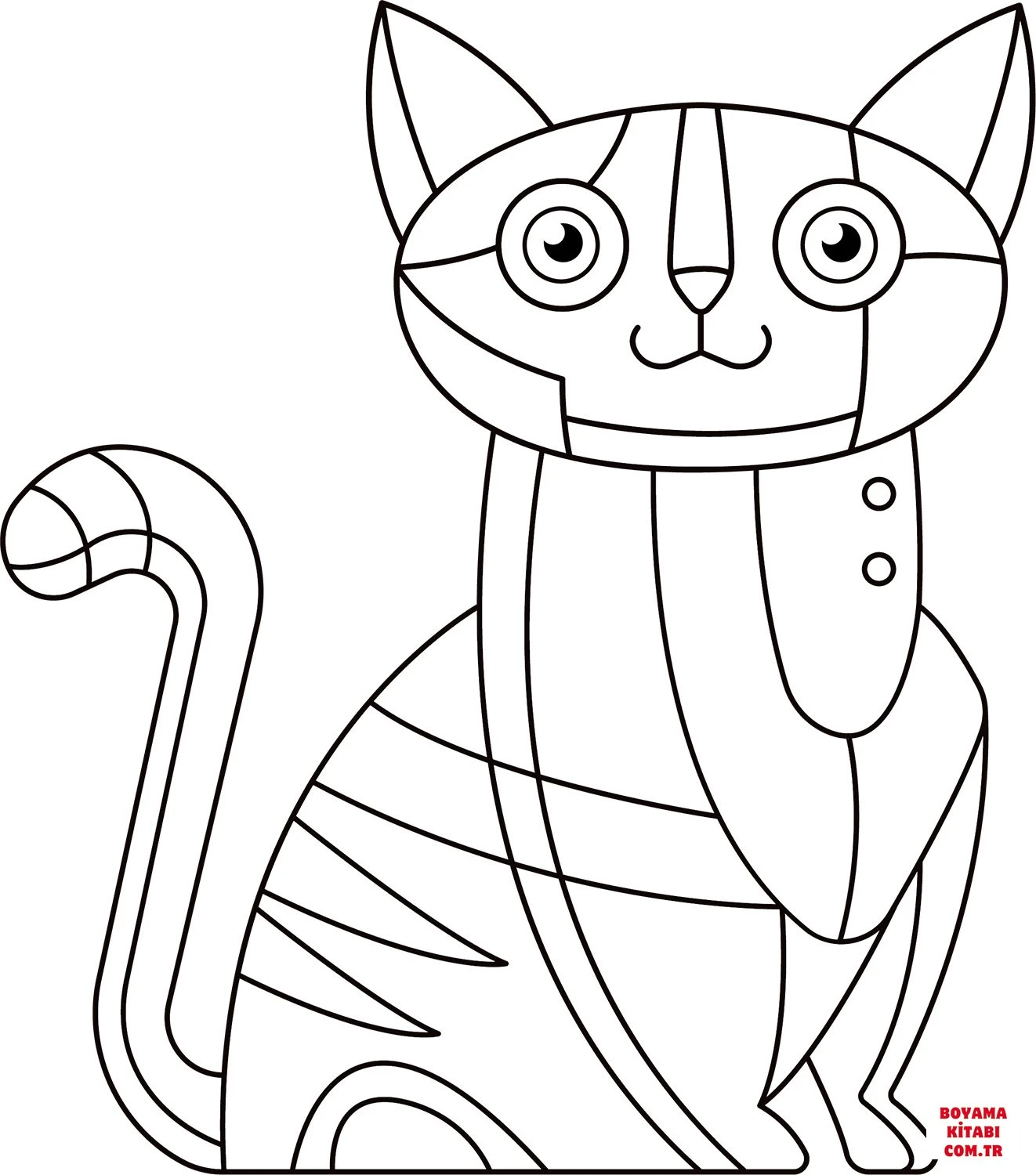 Kedi boyama sayfası – ücretsiz yazdır, boyama etkinliği