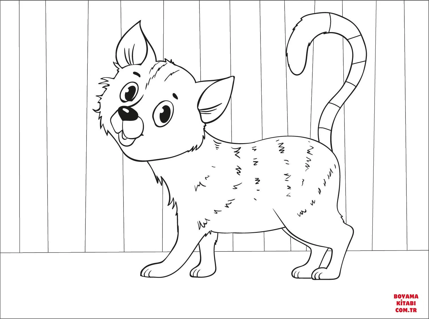 Kedi boyama sayfası – yaratıcılık, eğlenceli etkinlik
