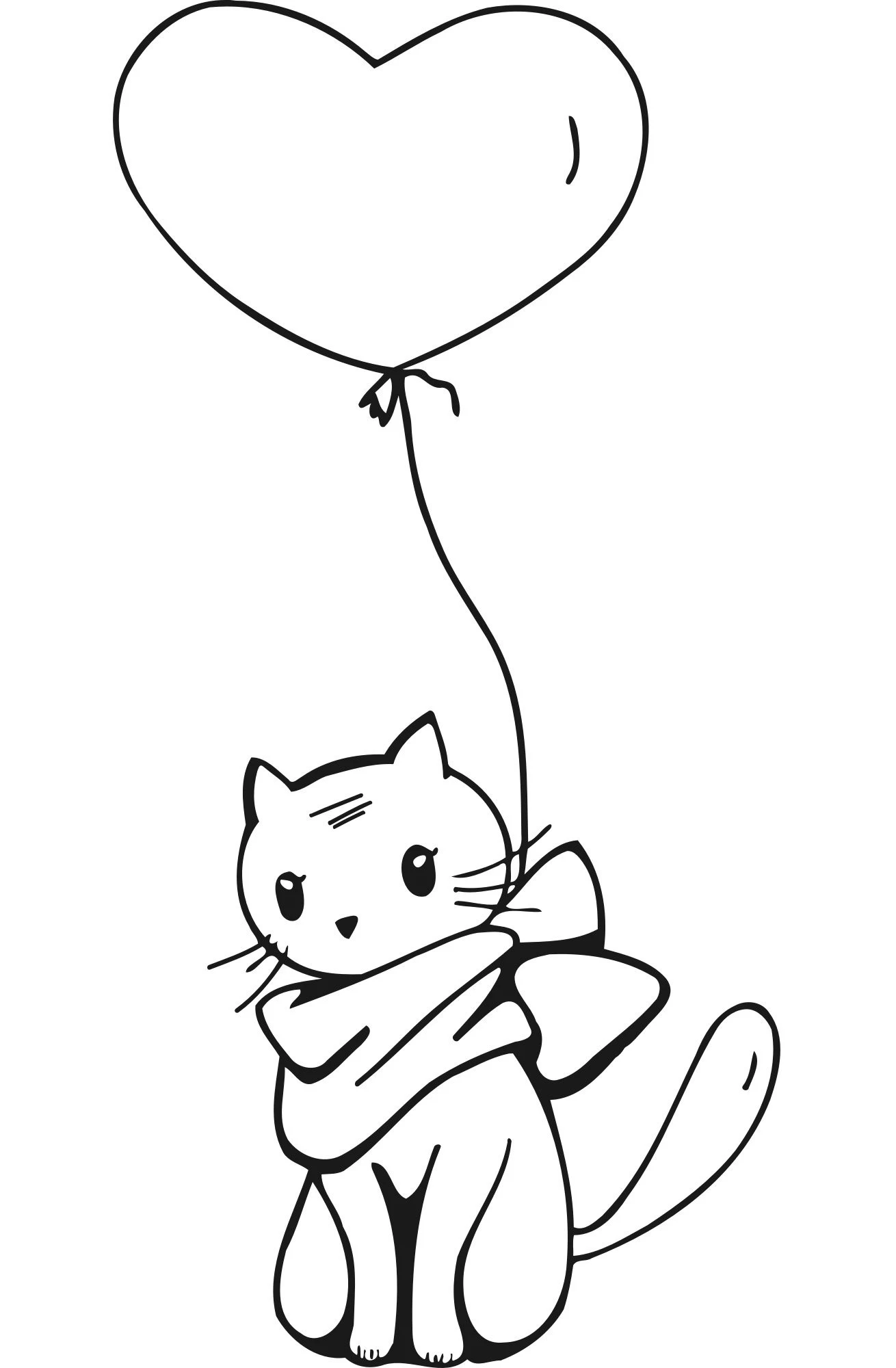 Kedi boyama sayfası – boyama etkinliği, çocuk aktivitesi
