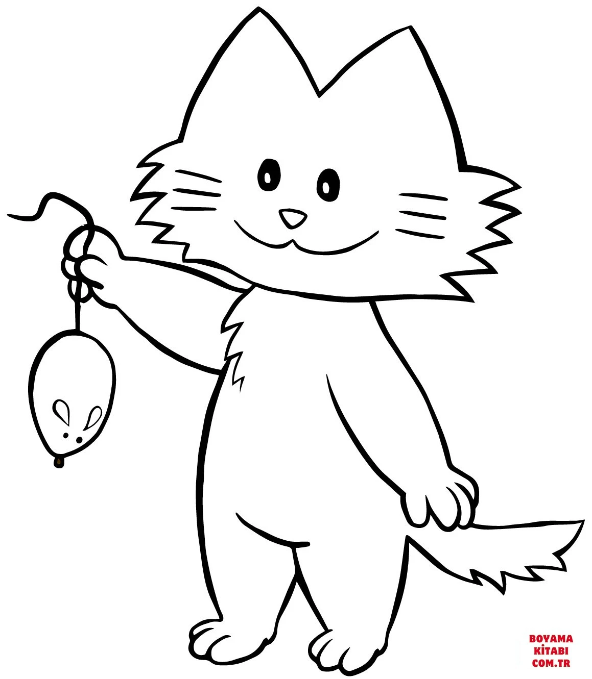 Kedi boyama sayfası – keyifli zaman, renkli çizimler