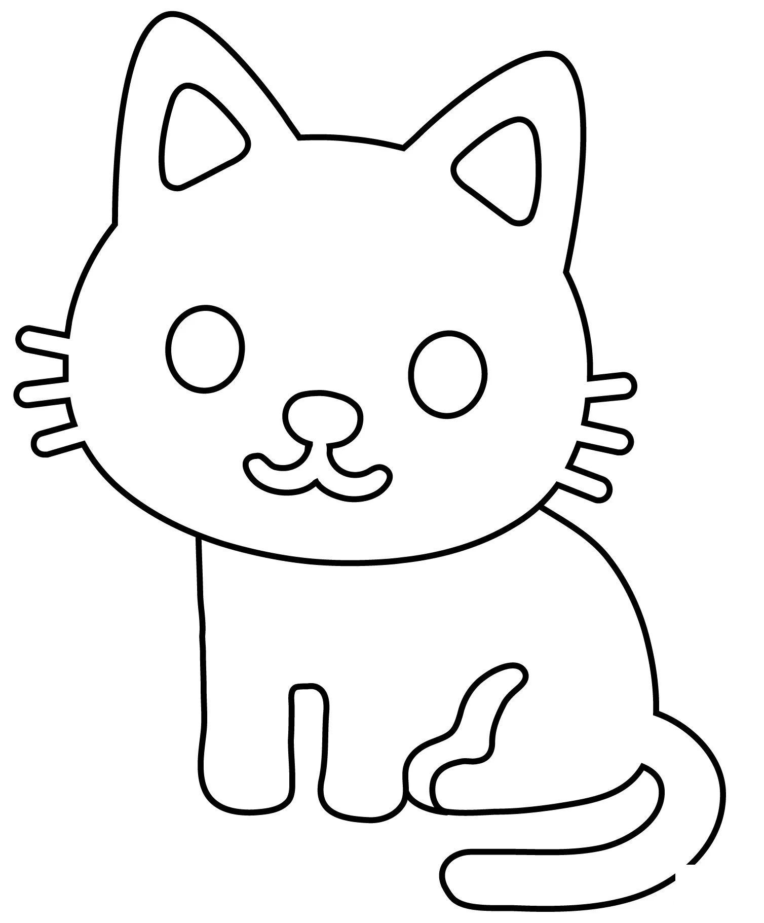 Kedi boyama sayfası – yaratıcılık, eğlenceli etkinlik