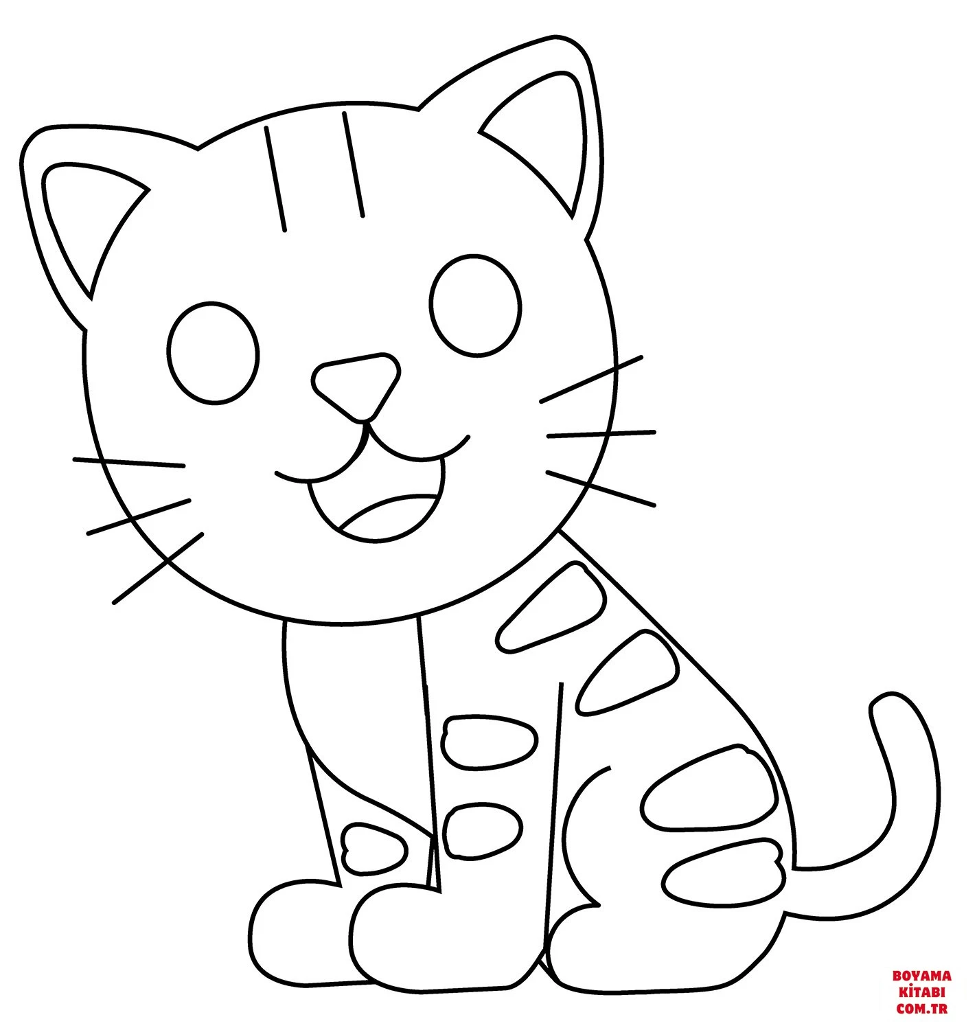 Kedi boyama sayfası – boyama çalışması, yaratıcılığı geliştirir