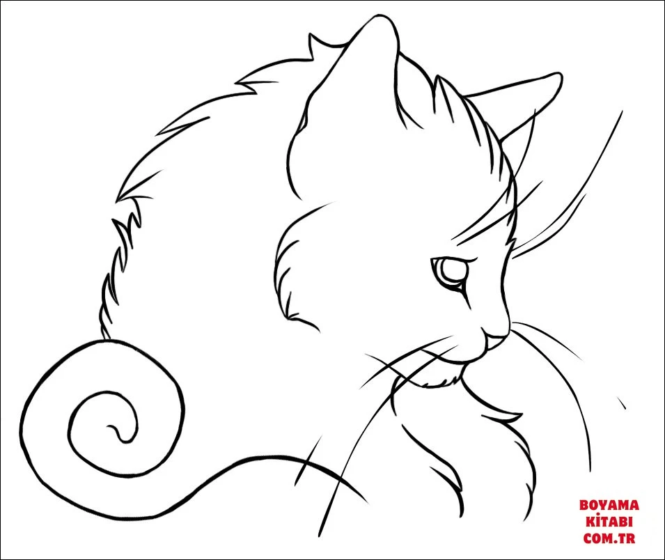 Kedi boyama sayfası – ücretsiz yazdır, boyama etkinliği