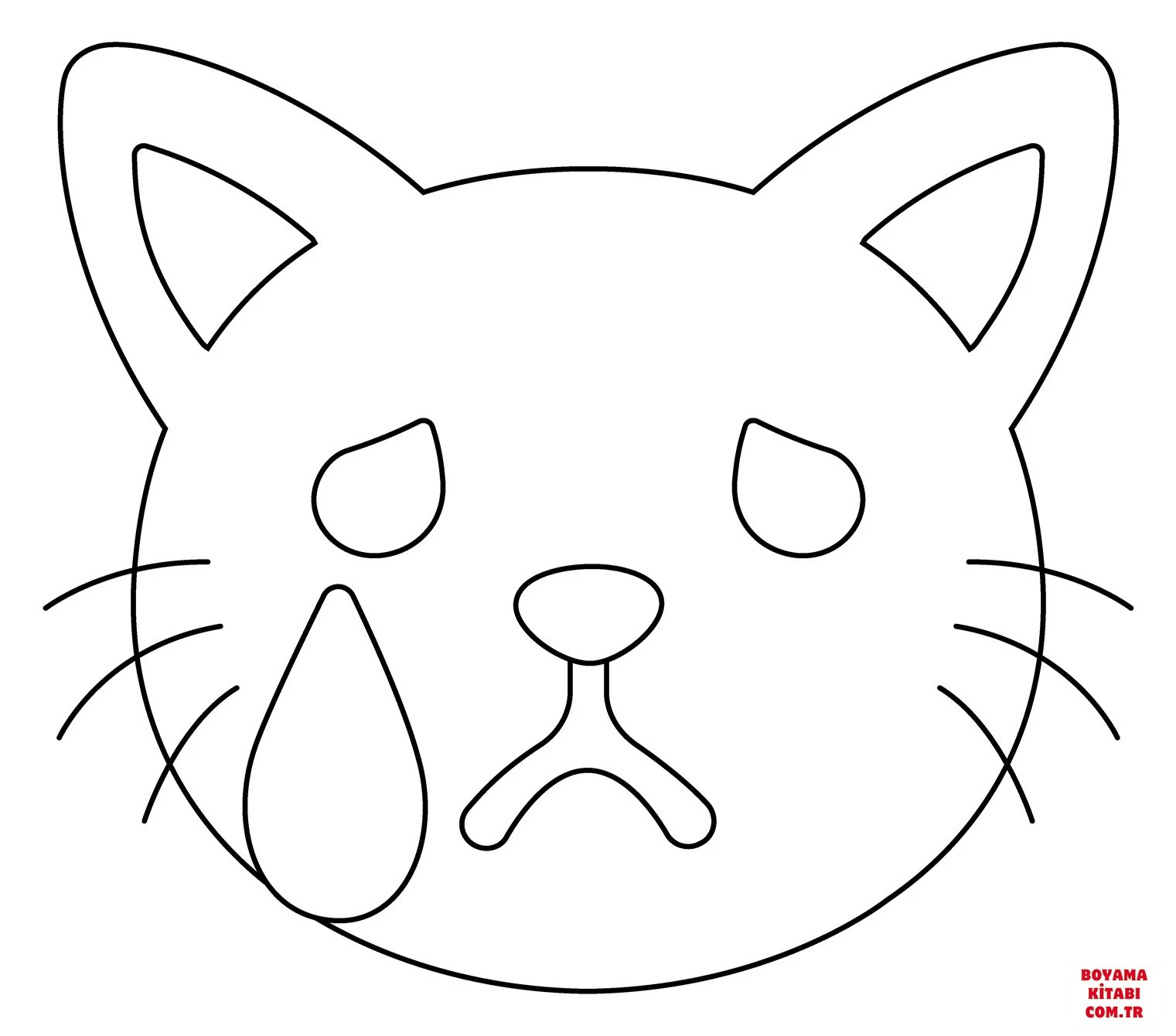 Kedi boyama sayfası – PDF indir, sevimli karakter