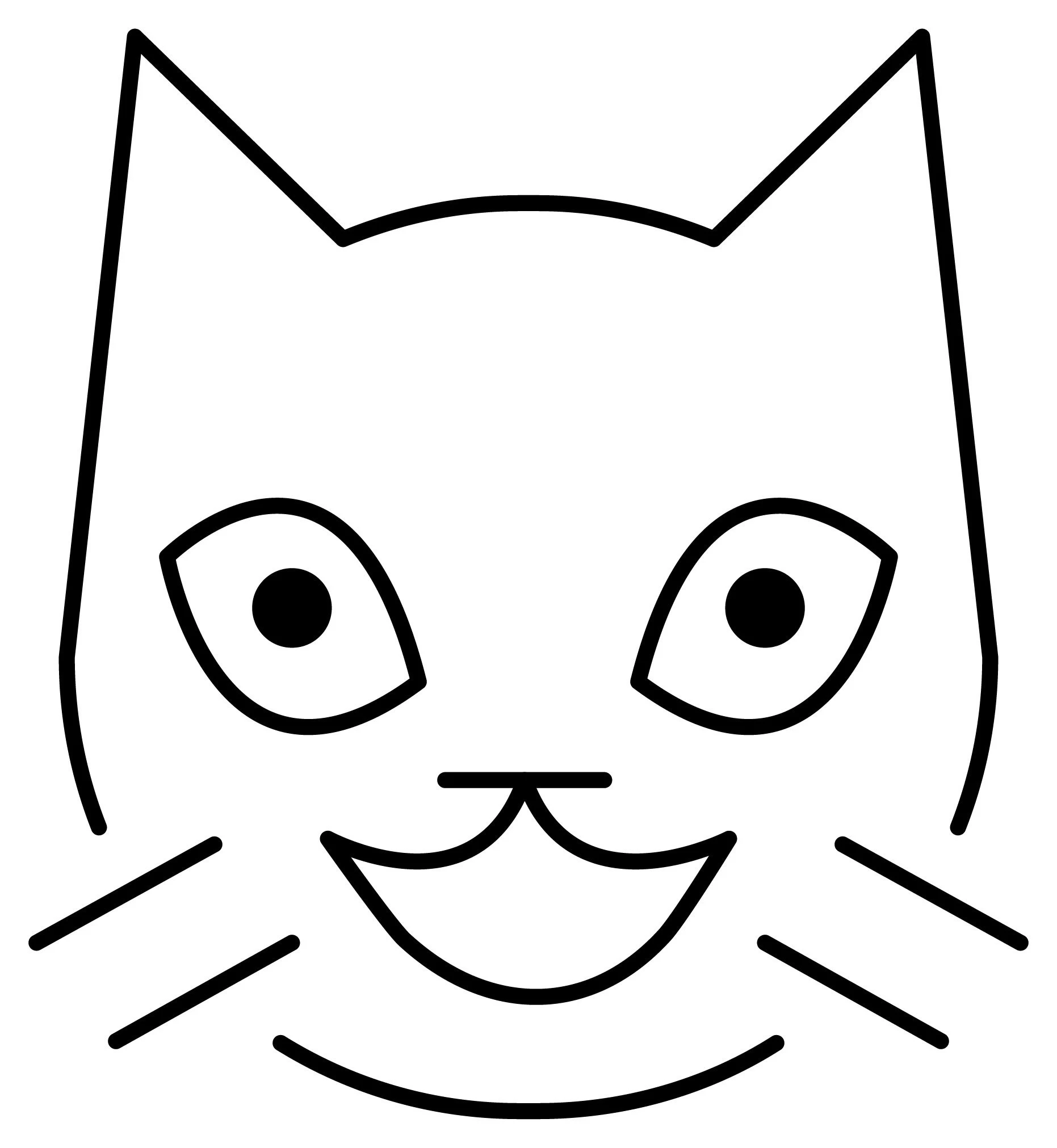 Kedi boyama sayfası – evde etkinlik, ücretsiz yazdır