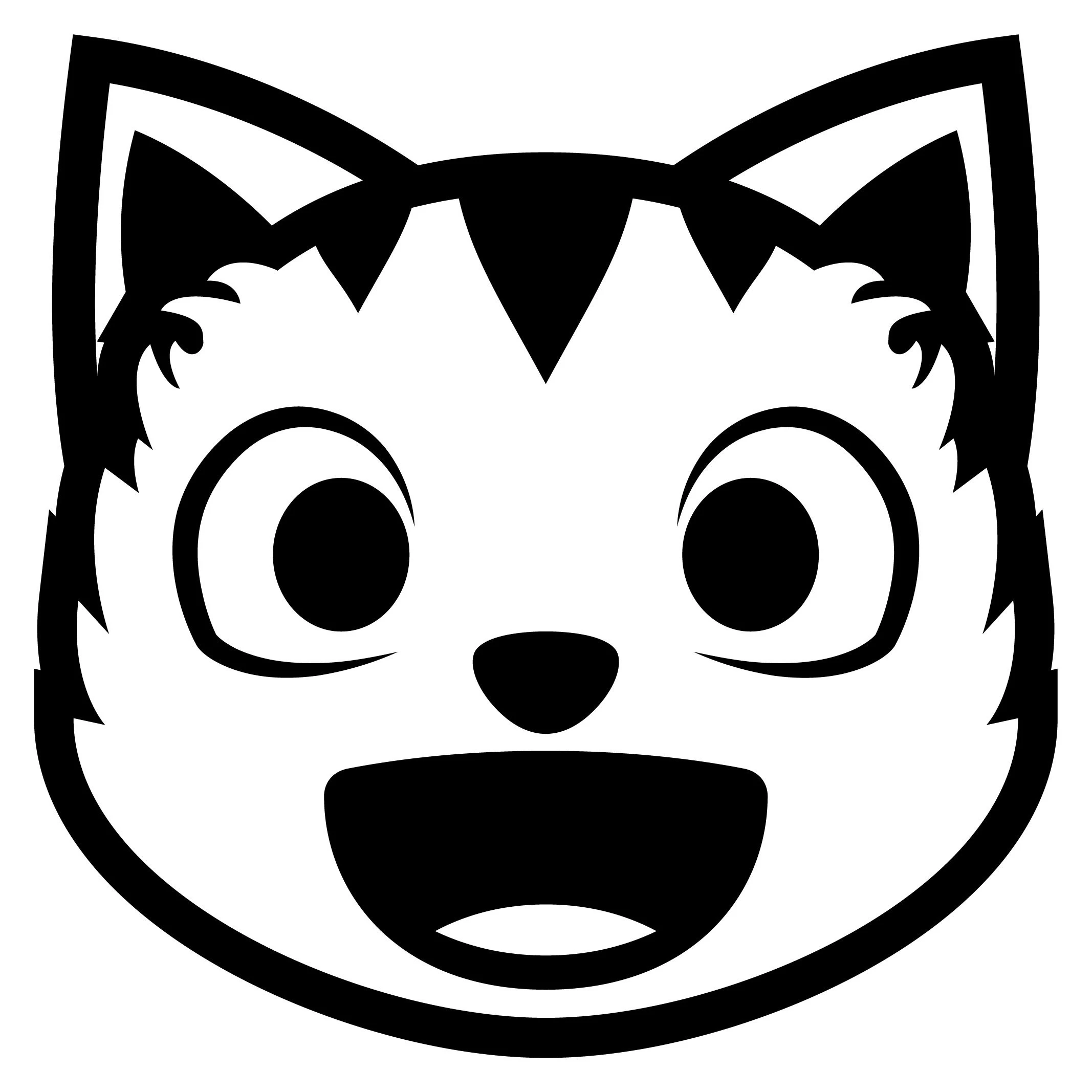 Kedi boyama sayfası – sanatsal çalışma, çocuklar için