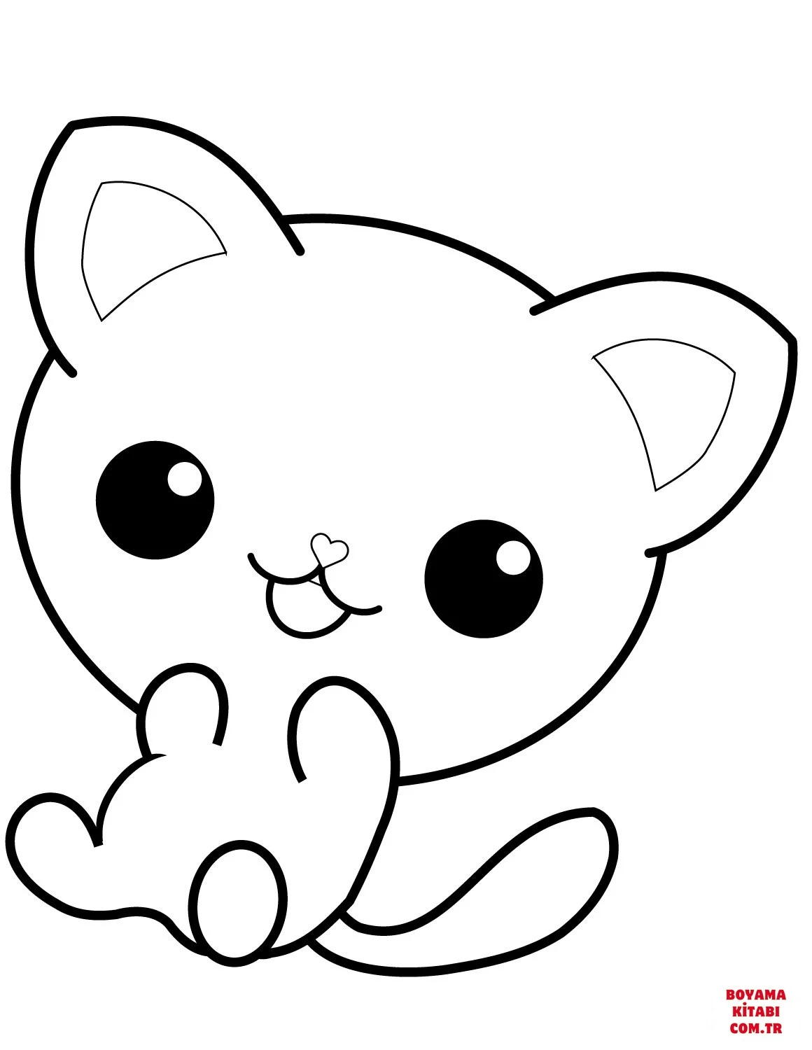 Kedi boyama sayfası – ücretsiz yazdır, boyama etkinliği