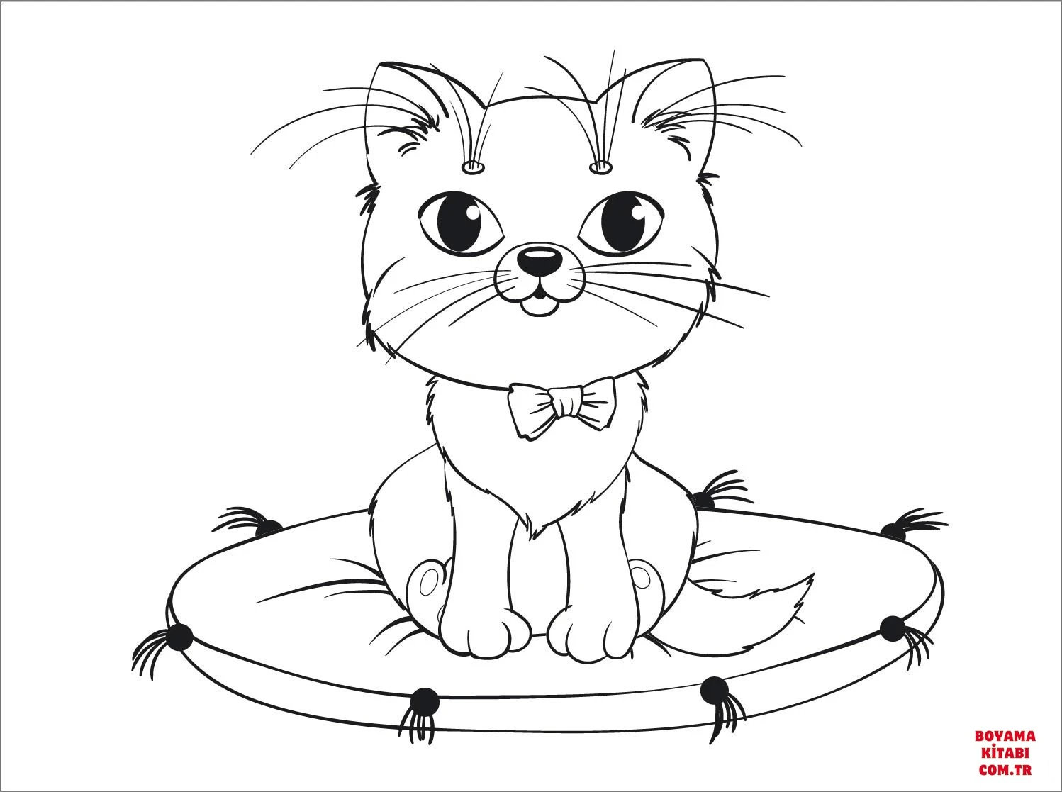 Kedi boyama sayfası – yaratıcılık, eğlenceli etkinlik