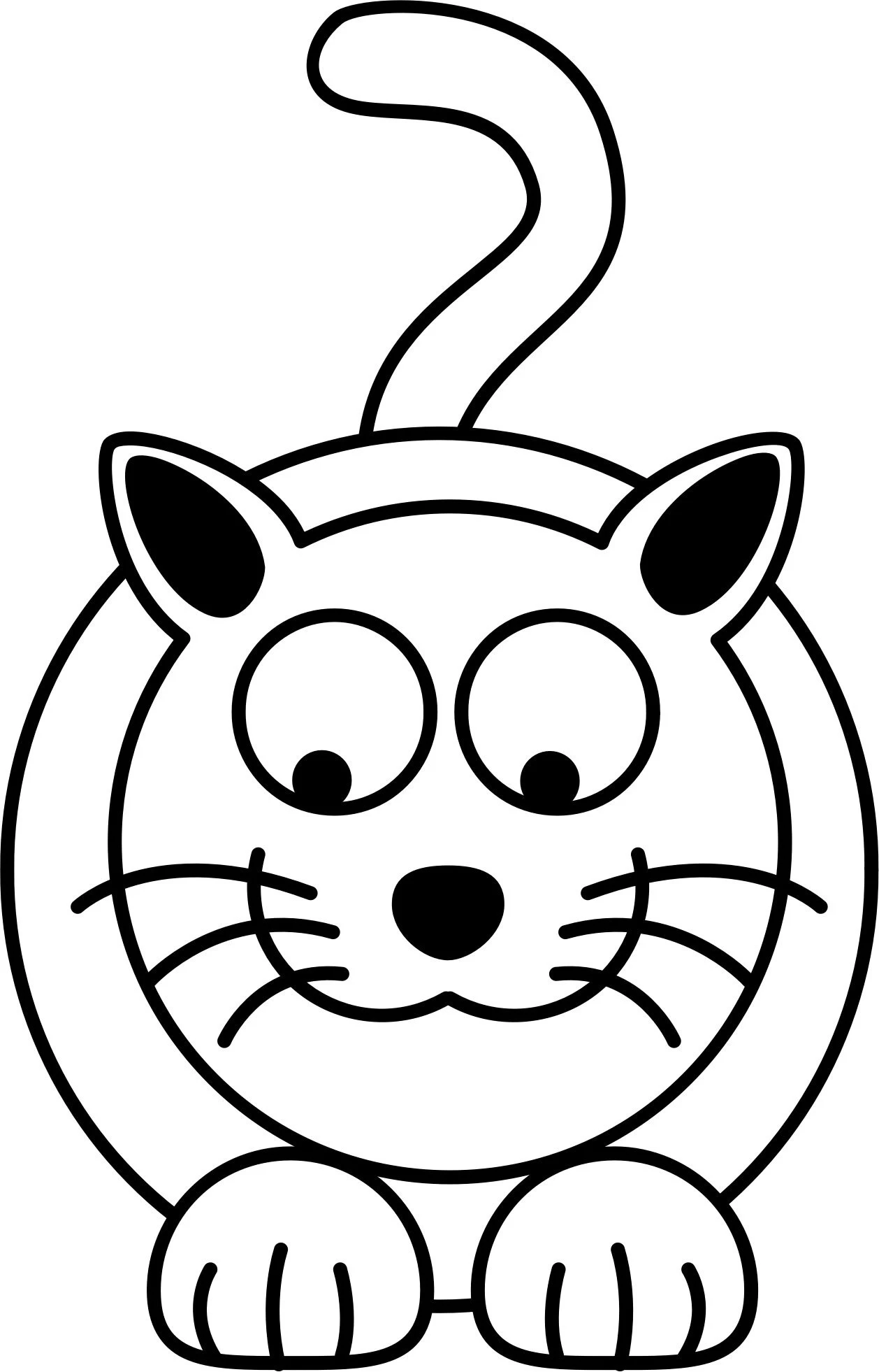 Kedi boyama sayfası – yaratıcılığı geliştirir, keyifli zaman