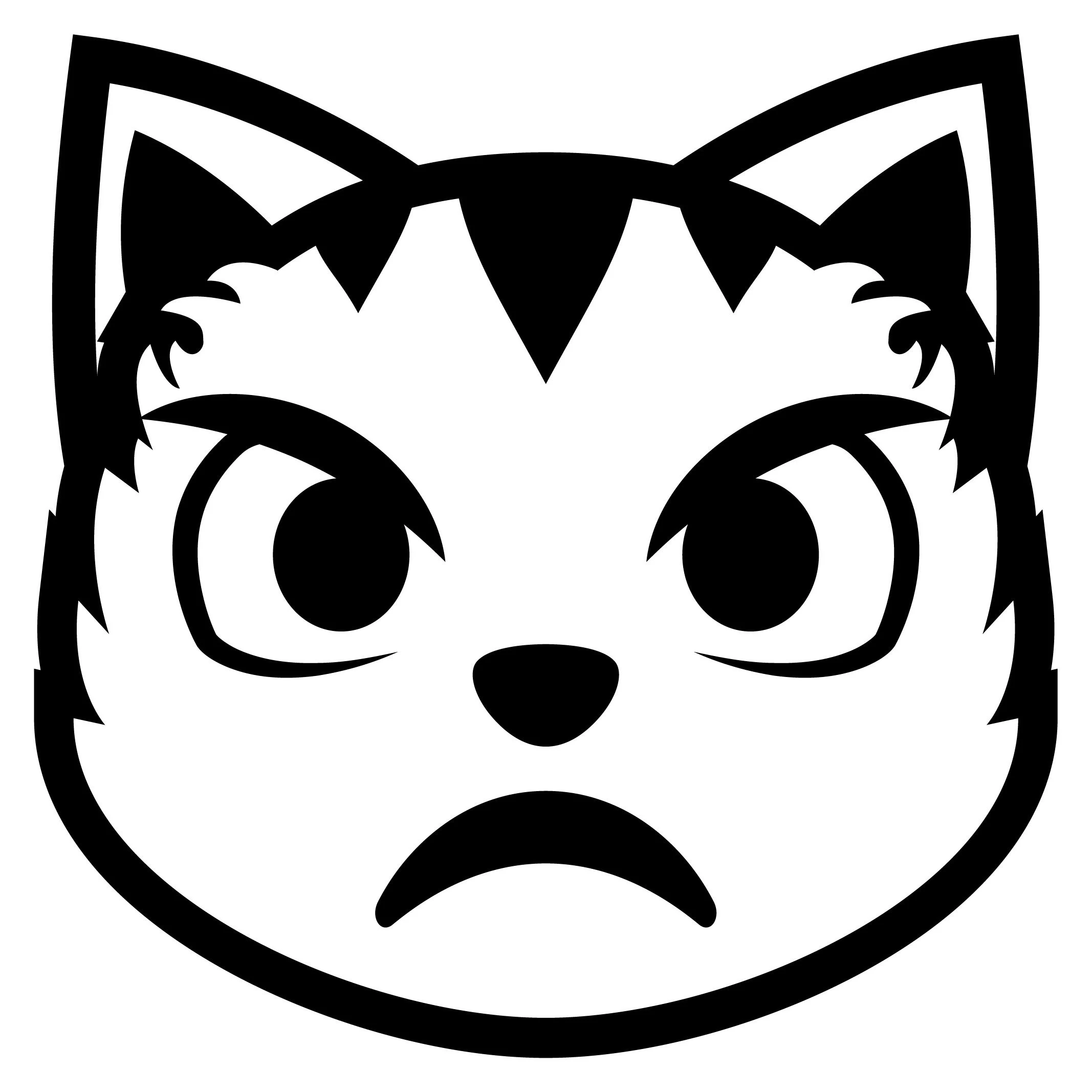 Kedi boyama sayfası – çocuk aktivitesi, PDF indir