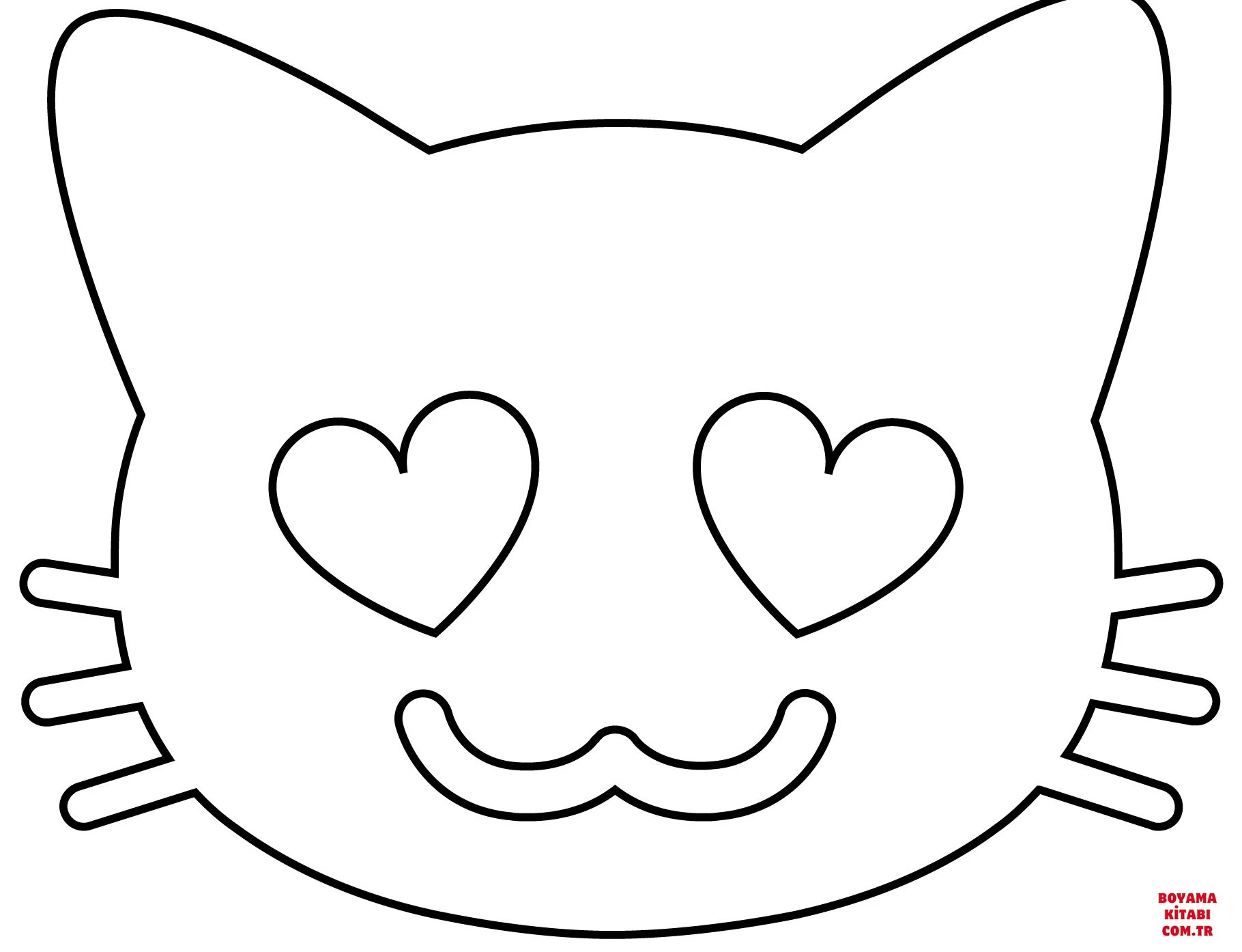 Kedi boyama sayfası – çocuk aktivitesi, PDF indir