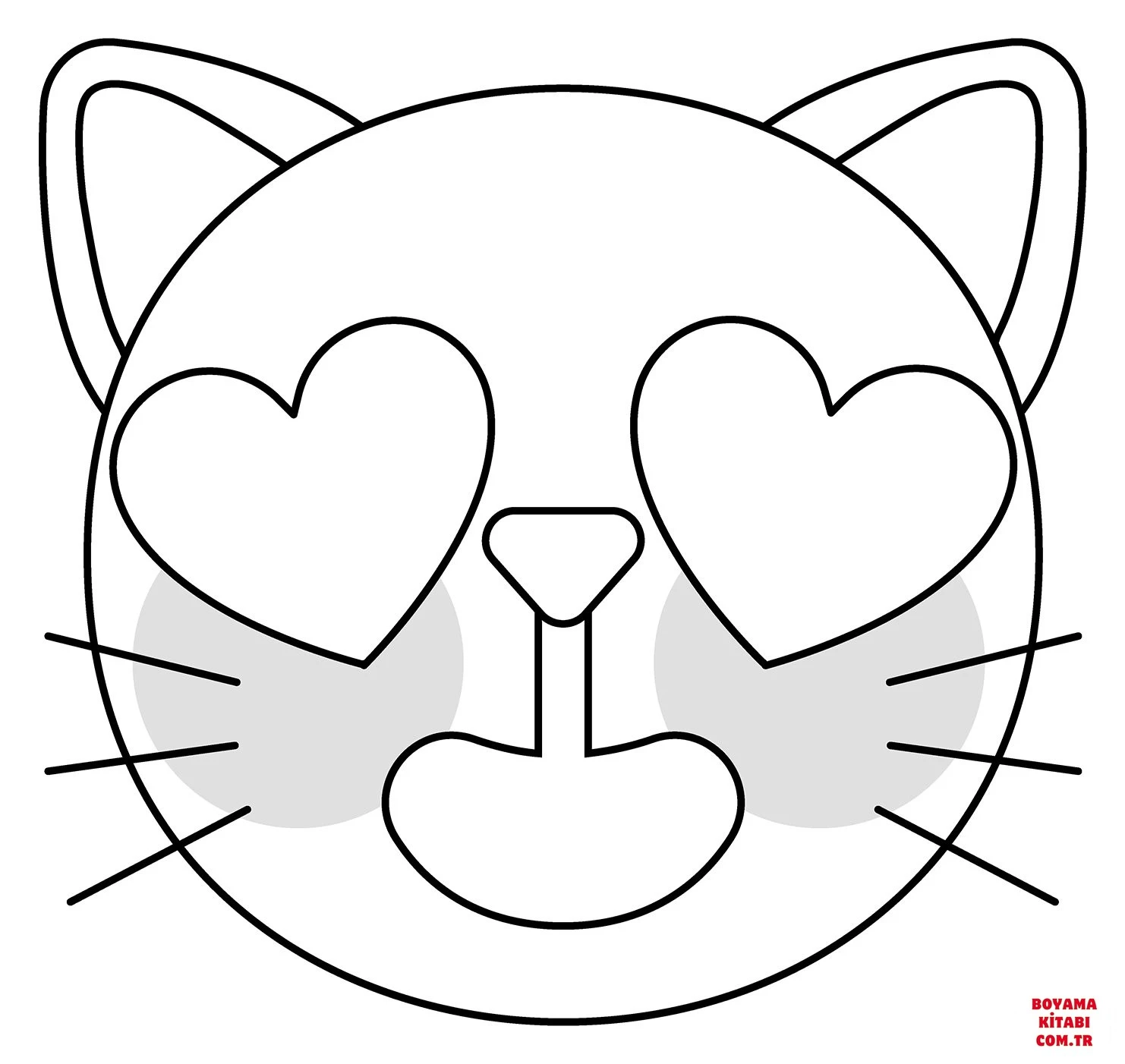 Kedi boyama sayfası – sanatsal çalışma, çocuklar için