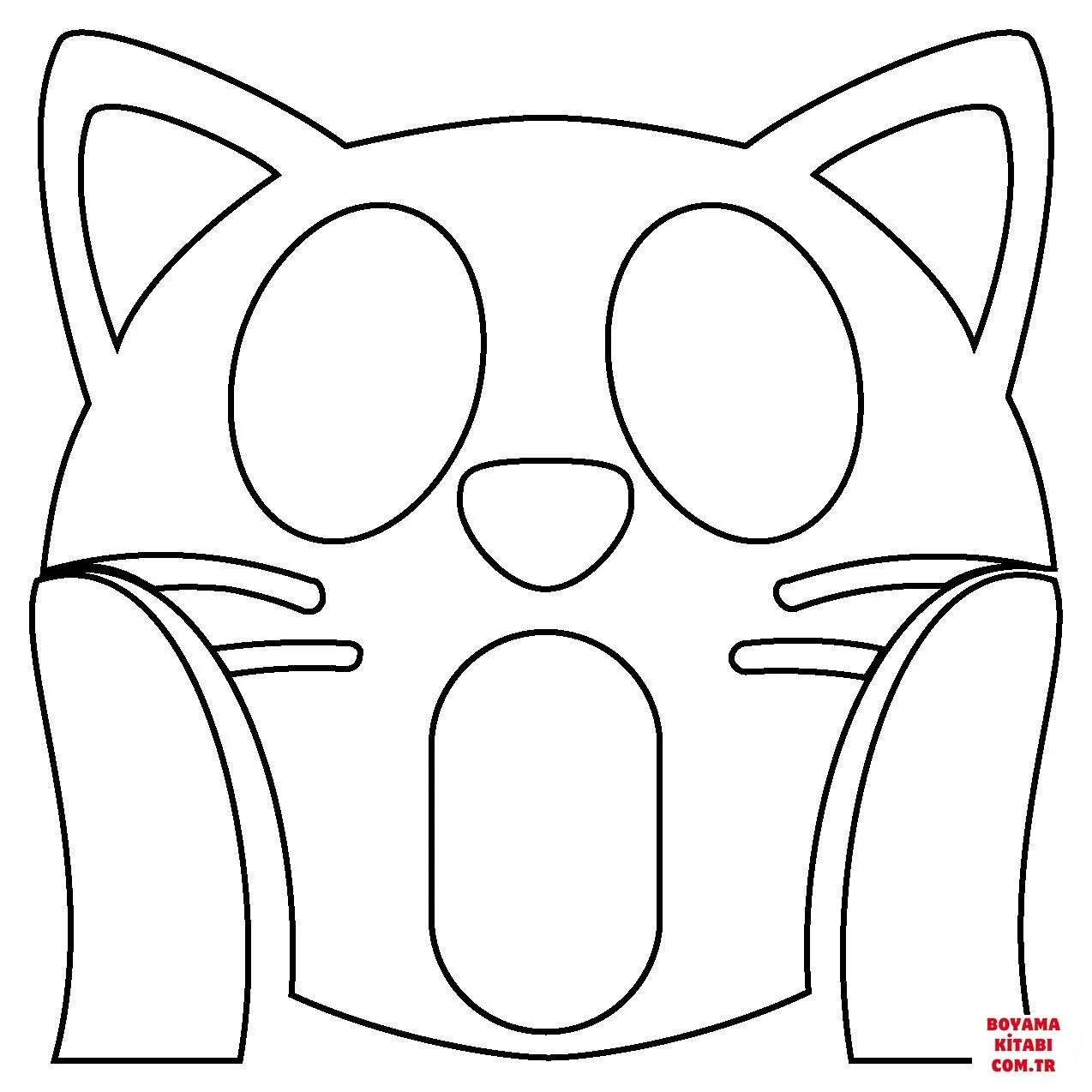 Kedi boyama sayfası – sevimli karakter, sanatsal çalışma