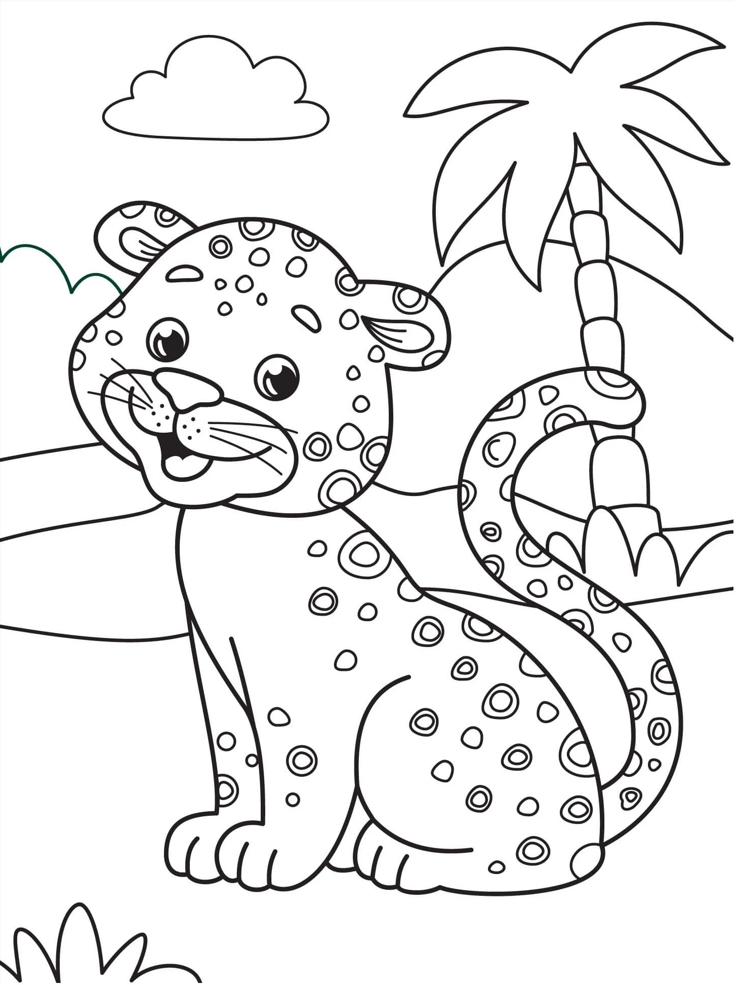 Çita boyama sayfası #9 – sabır ve özgüven kazandırır, yaratıcı sanat çalışması