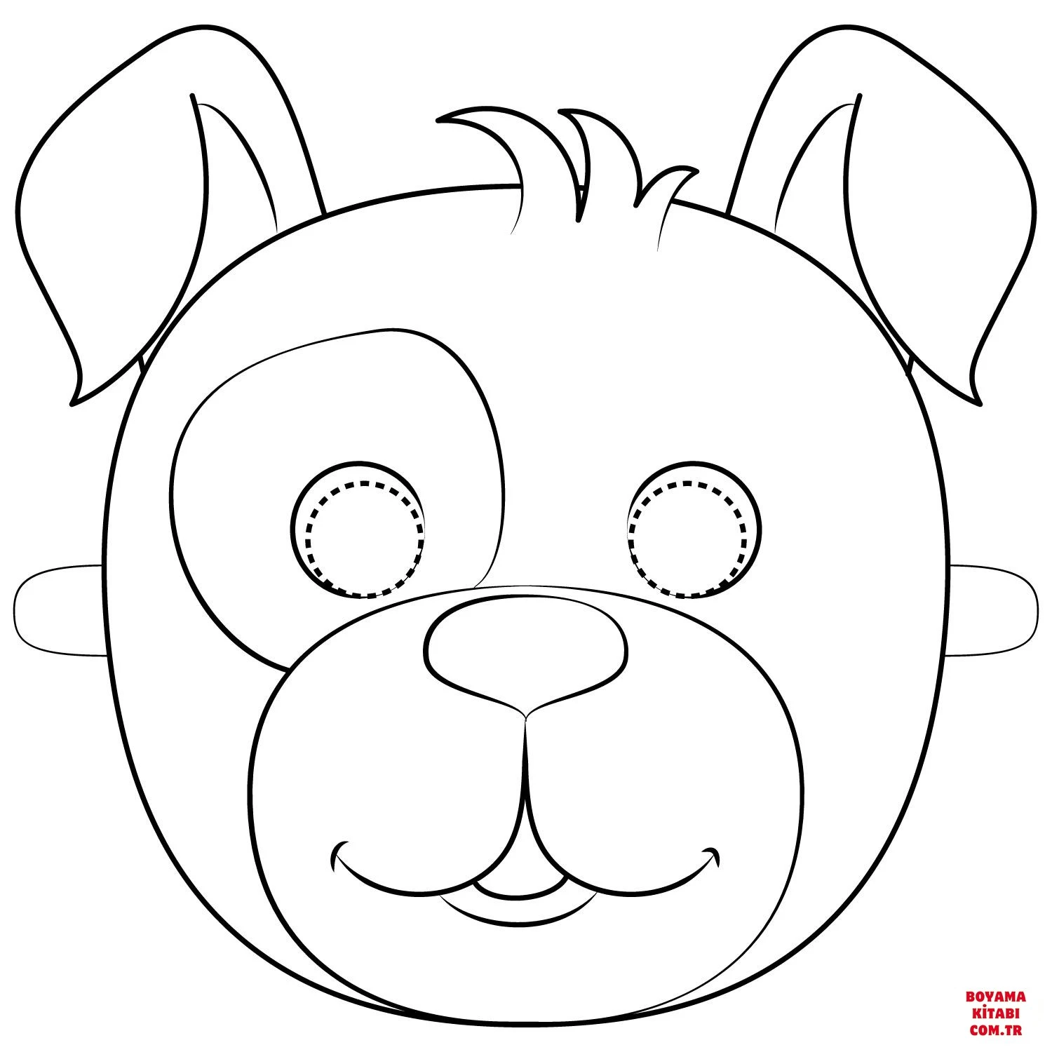 Köpek boyama sayfası #230 – günlük etkinlik önerisi, kolay boyama