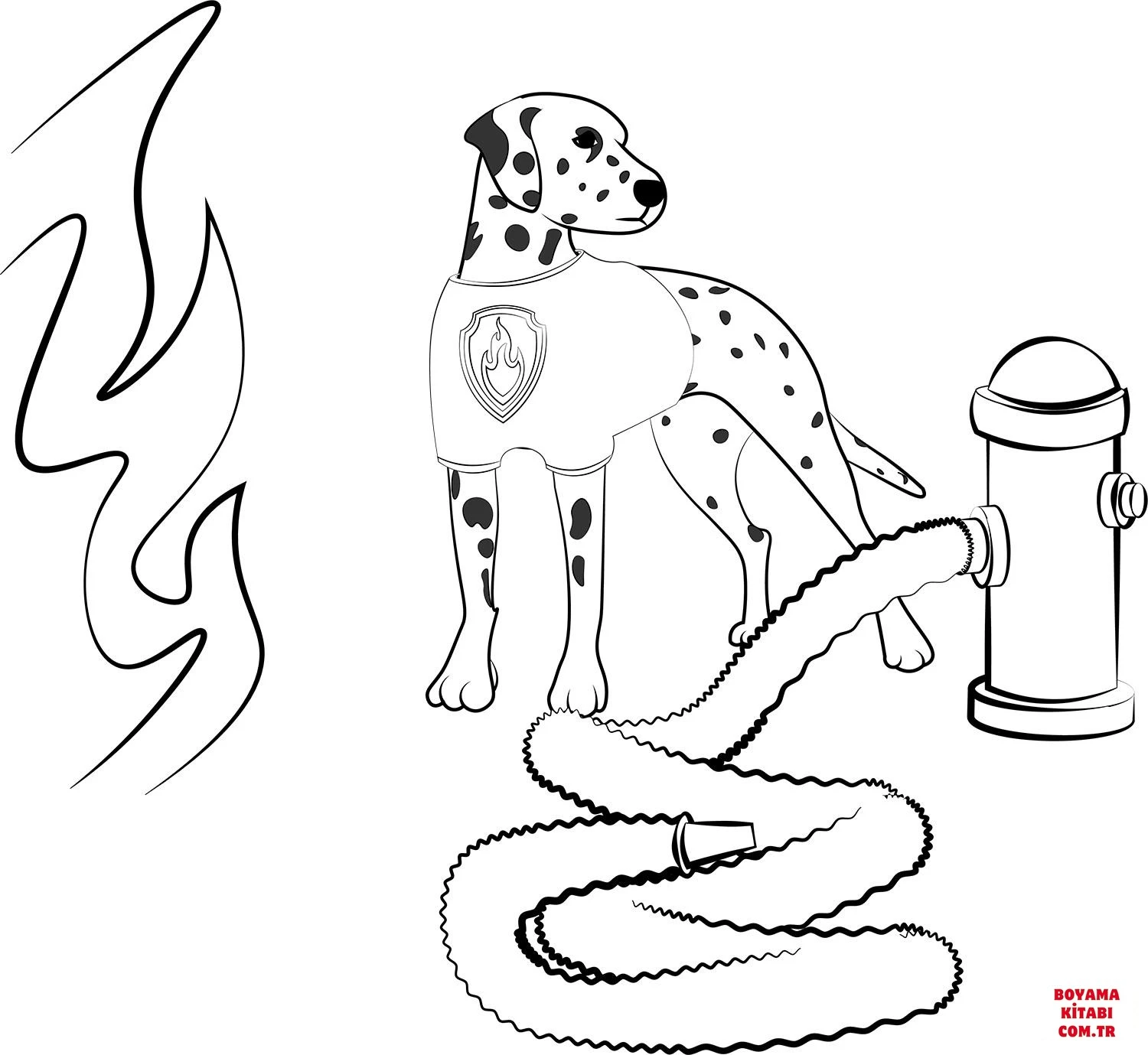 Köpek boyama sayfası #260 – dikkat ve odaklanma geliştirir, A4 baskıya uygun