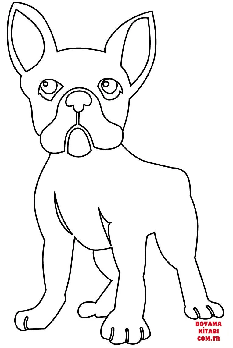 Köpek boyama sayfası #264 – sabır ve özgüven kazandırır, yaratıcı sanat çalışması