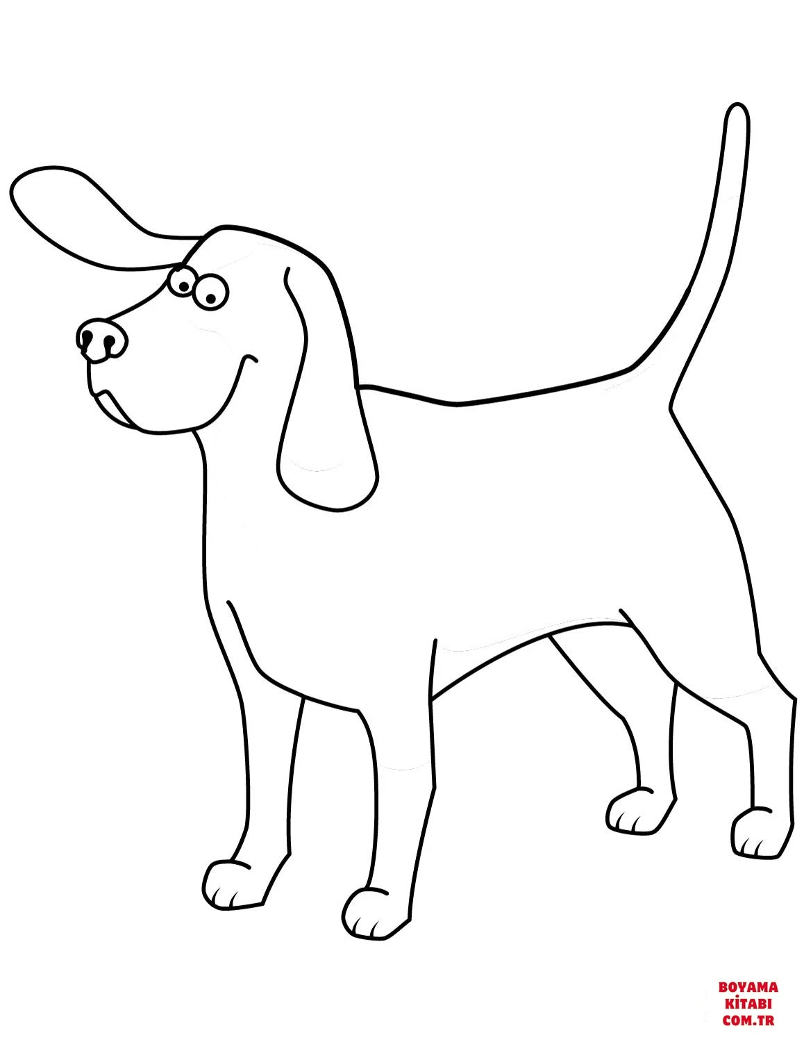 Köpek boyama sayfası #270 – günlük etkinlik önerisi, kolay boyama